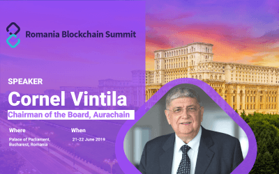 Aurachain_keynote_speaker_at_Romania_blockchain_summit